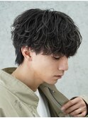 渋谷波巻きツイストスパイラルシャドウルーズパーマビジネスヘア