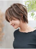 【GEEKS渋谷】ナチュラルショート/モカブラウン/春カラー/ウルフ