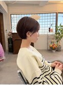 レイヤーボブオリーブグレージュくびれボブレイヤーカット