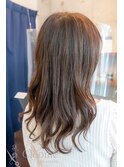 黒髪似合わせカットデジタルパーマ小顔ココアベ ージュ薄め前髪