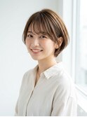くびれショート/ショートボブ/ひし形/小顔ショート/前髪あり