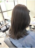 アッシュグレージュ透明感くびれヘアレイヤー韓国風10代20代30代