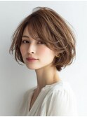 白髪ぼかし脱白髪染め似合わせショートボブ40代50代60代