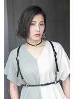 ドアベルヘアリビング(Door Bell hair Living)&nbsp;大人の前下がり、こなれ感ワンレンボブ、ブルージュ