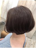 チョコレートカラーショートボブ