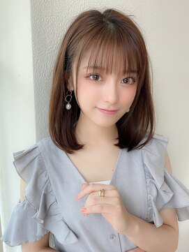 アフロート ディル(AFLOAT D'L) 20代30代40代大人かわいい小顔ボブ ひし形シルエット グレージュ