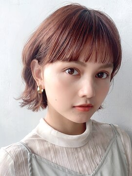 アイティー バイ アルバム 浦和店(IT by ALBUM) 外はねボブ_ミニウルフテラコッタくすみブルー_8630