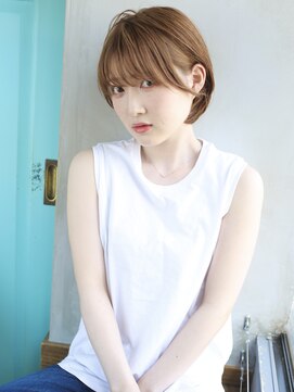 バース(BIRTH) 天神【BIRTH】前髪ありショートボブ×ことりベージュ　2