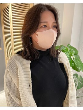 コフィー バイ メルト 吉祥寺(cofy by melt) 【松本咲花】韓国風前髪なし　ブリーチなしラベンダーベージュ