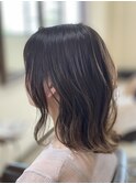 透明感ゆる巻きミディアム