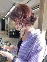 サンド 表参道(sand)&nbsp;ショートボブパーマ20代30代40代イヤリングカラー大人可愛い