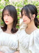 ミラリー トウキョウ(Mirareee Tokyo)&nbsp;20代30代40代◎前髪パーマグレーベージュレイヤーロング黒髪