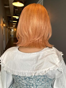 キティン 吉祥寺(kitin) 《kitin吉祥寺》　クリア　オレンジ　レイヤー　ボブ