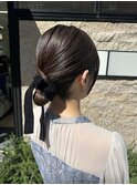 岡田≫結婚式お呼ばれタイトシニヨン
