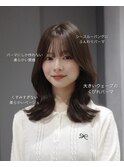 韓国風パーマ/コテ巻き風パーマ/レイヤーカット/韓国ヘア