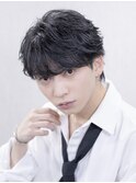 シースルーフェザーパーマラウンドマッシュ
