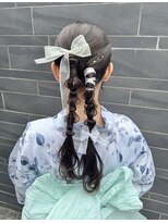 フェリーチェ(Felice)&nbsp;浴衣ヘア　着物ヘア　ツインアレンジ　ツインポニー