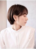 ■耳かけ/小顔/ツヤ髪/ナチュラル/ショートボブ/HARBORS鎌倉4-3