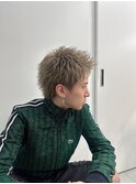 ホワイトメッシュ/ツイスト/ツイスパ/パーマ/メンズ/眉毛