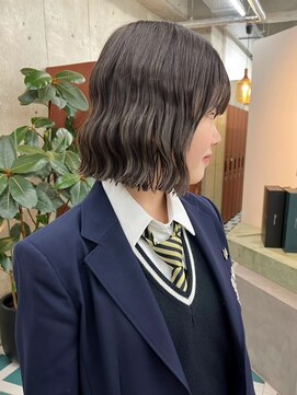ミディアム/ボブ/レイヤーカット/ダブルカラー/ブリーチ/栄h229