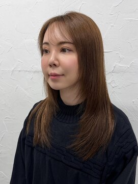 プライズ 表参道原宿店(prize) レイヤーカットくびれヘアサイドバング前髪シースルーブラウン