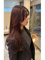 ミエル(Miel)&nbsp;ツヤロング×顔まわりレイヤーで大人韓国ヘア♪