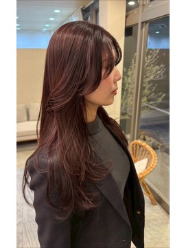 ミエル(Miel) ツヤロング×顔まわりレイヤーで大人韓国ヘア♪