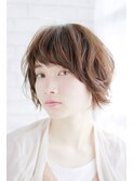 甘辛ミックス スウィングショート 毛先パーマ