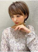 【ラルユー松宮】ラベージュ韓国シースルーバング髪質改善カット