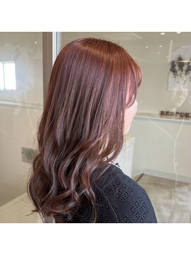 ビスポーク(BESPOKE) 20代30代大人かわいいピンクベージュナチュラルロブヘアー美肌