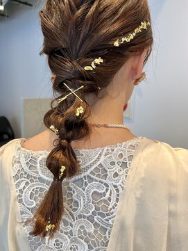 ディッセンバー 神宮前(December) ヘアセット/お呼ばれヘア/結婚式ヘア/編みおろしヘア/渋谷