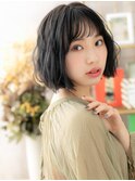 アッシュブラック波ウェーブ前下がり大人ボブc4大宮20代30代!