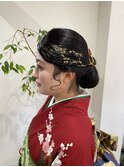 ウェーブタイトシニヨン