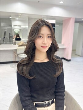 ジーナ 名駅(XENA.) 《ha11》顔周りレイヤー/グレージュ/くびれヘア/前髪/2wayバング