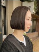 切りっぱなしボブ/ショコラブラウン