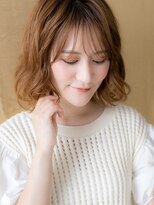 カバーヘア ブリス 上尾西口店(COVER HAIR bliss) 透明感カラーカーキベージュ波巻きボブパーマ314X上尾10代20代