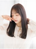 ナチュラルストtレート/縮毛矯正/前髪あり