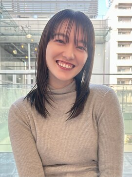 ウィクシーミミ 栄矢場町店(wixy mimi) レイヤーカット/顔まわりカット/グレージュ