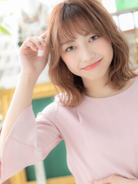 カバーヘア ブリス 戸田公園西口店(COVER HAIR bliss) ★チェリーブラウン抜け感ミディアムウルフカット20代30代★1