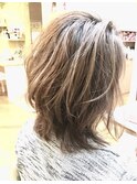 【コトノハ】ハイライトカラーネオウルフ小顔デザインスタイル