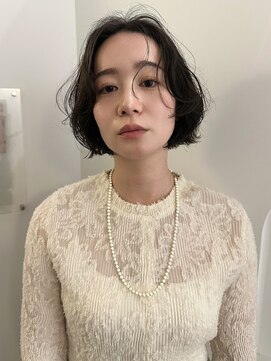 ユー(yew) ニュアンスボブ/パーマ/顔周りカット/前髪カット/ワイドバング