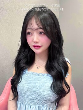 ボタン シブヤ(VOTAN SHIBUYA) ブラック/水素カラー/韓国ヘア/渋谷/レイヤー/顔まわり