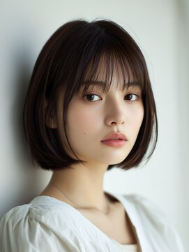 コンフィー(comfy) 切りっぱなしボブ × シースルーバング