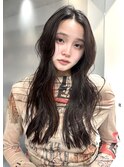 ラテグレージュ顔周りレイヤーボブ韓国巻き結べるレイヤーカット