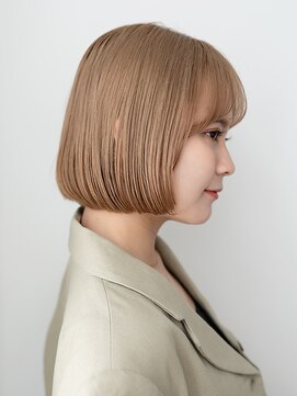 アトラスサロン 札幌大通り(Atras.salon) 札幌/髪質改善/ミルクティーベージュ×切りっぱなしボブ