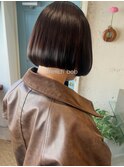 ＊ フレンチボブ × ダークブラウン