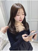 【あかね】マロングレージュ×ミディアムレイヤー