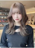 レイヤーカット/韓国ヘア/顔まわり/2wayバング41106