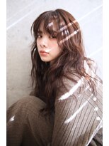 ファム(FAM)&nbsp;ココアベージュ ウェーブロング　ワイドバング　代官山　中目黒