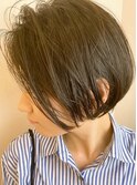前髪なしボブ